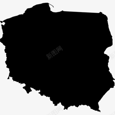 波兰国家地理位置图标图标
