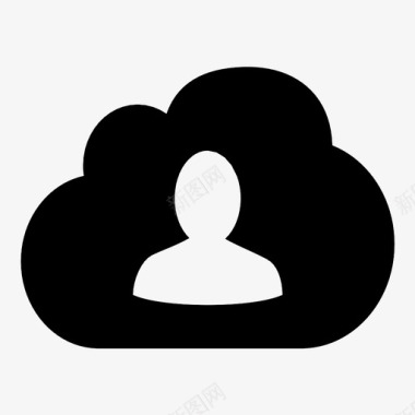 云用户用户帐户阴影图标图标
