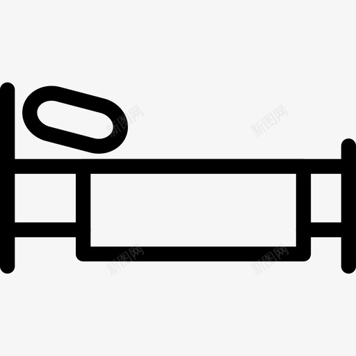 床单人床室内图标svg_新图网 https://ixintu.com 单人床 室内 室内家具 家具 床