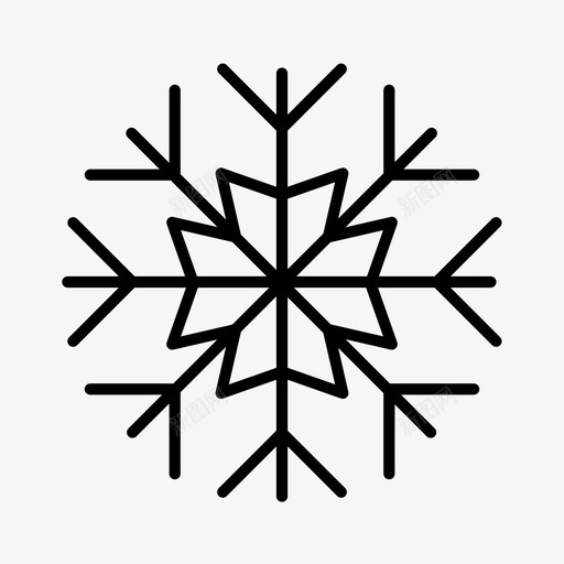 雪花美丽圣诞图标svg_新图网 https://ixintu.com 冬天 冬天就要来了 分枝 品种 圣诞 格子 水晶 美丽 雪花