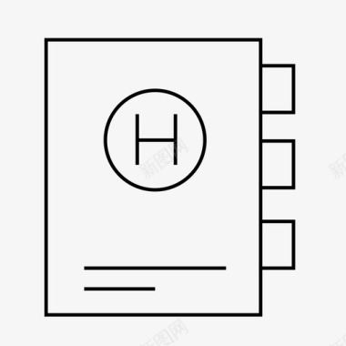医院档案医疗细线图标图标