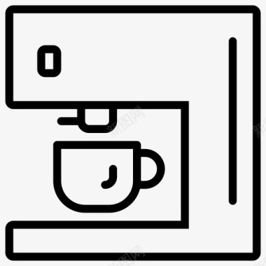 浓缩咖啡机卡布奇诺起泡剂滴水咖啡图标图标