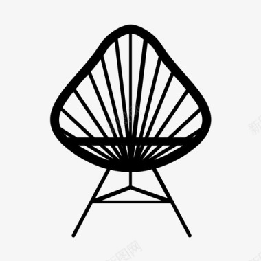 阿卡普尔科椅子椅子办公室图标图标