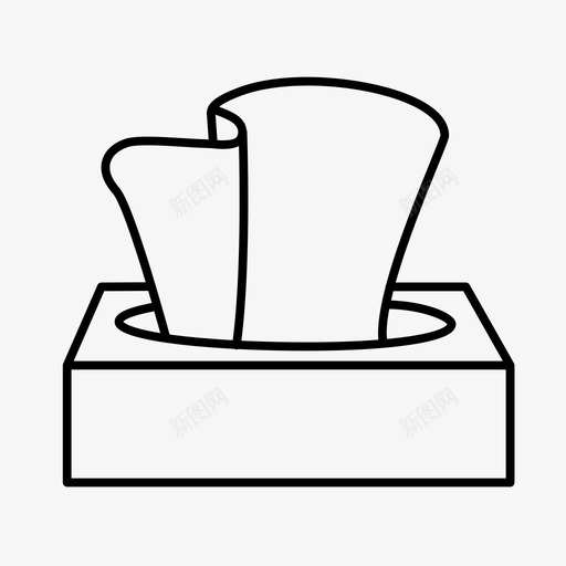 纸巾废纸回收图标svg_新图网 https://ixintu.com 废纸回收 纸巾