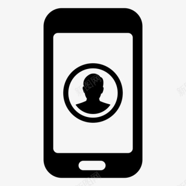 智能手机手机人物角色图标图标