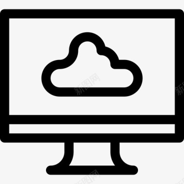 计算机云空间服务器图标图标