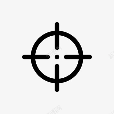十字准线瞄准狙击手图标图标