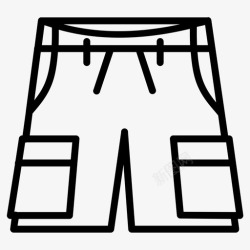 温暖裤子工装短裤口袋裤子图标高清图片