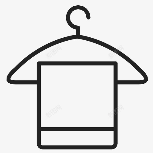 衣架衣柜布料图标svg_新图网 https://ixintu.com 家具 布料 支架 整洁 整理 衣服 衣架 衣柜