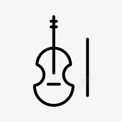 小提琴交响乐团弦乐图标图标