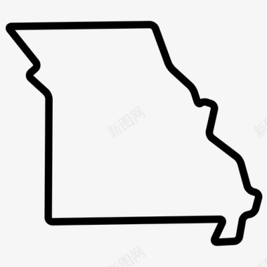 密苏里州地图美国图标图标