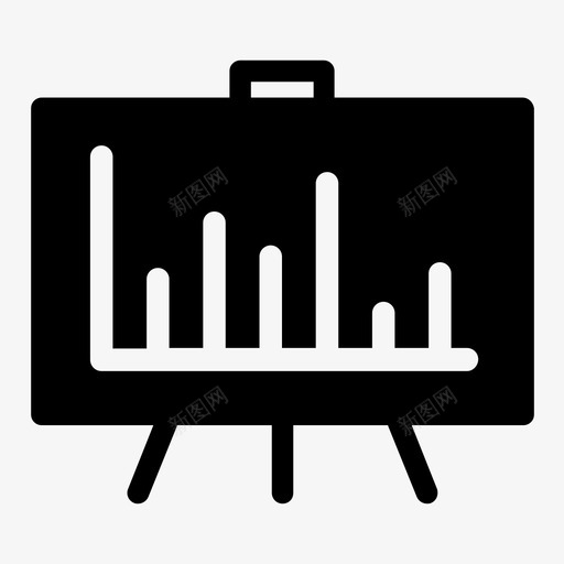 投影屏幕信息图演示图标svg_新图网 https://ixintu.com 信息图 幻灯片 投影屏幕 报告 放映 演示 统计