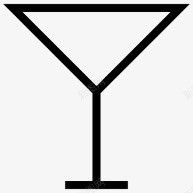 马提尼杯酒精鸡尾酒图标图标