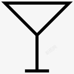 透明混合杯马提尼杯酒精鸡尾酒图标高清图片