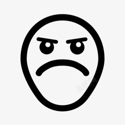 蘑姑头表情包愤怒生气精神图标高清图片