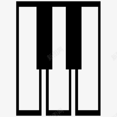 钢琴键乐队乐器图标图标