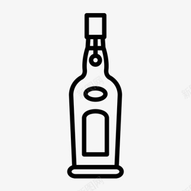 葡萄酒瓶饮料玻璃杯图标图标