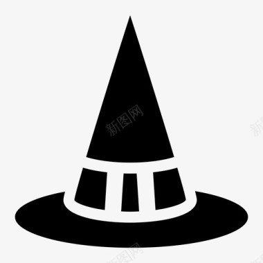 帽子圆锥体服装图标图标