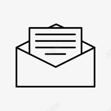 信件收据邮政服务图标图标