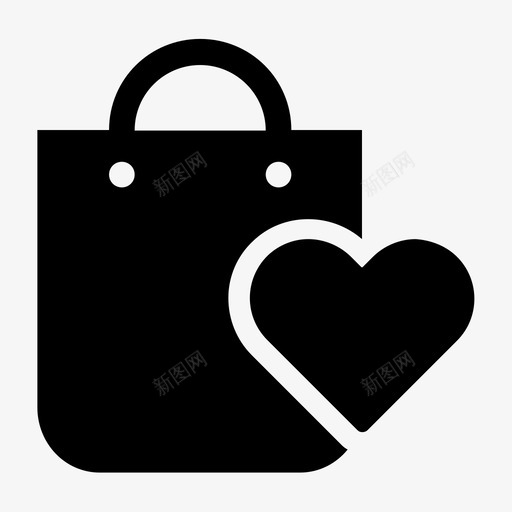 购物袋满意钱包图标svg_新图网 https://ixintu.com 喜欢 心 手袋 最爱 满意 爱 电子商务 购买 购物袋 钱包