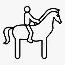 骑马者骑师训练师骑术图标高清图片