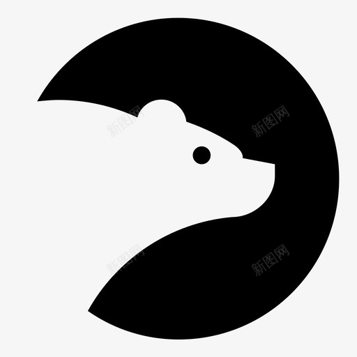 北极熊动物月球图标svg_新图网 https://ixintu.com 动物 北极熊 月亮 月球 野生动物