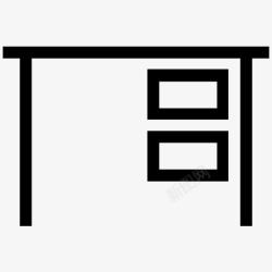 储藏空间书桌橱柜抽屉图标高清图片