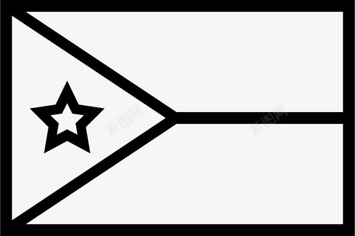吉布提国旗世界地点图标图标