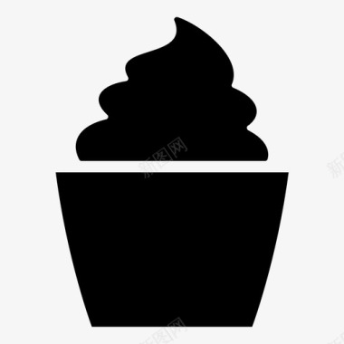 冷冻酸奶杯形蛋糕纸杯蛋糕图标图标