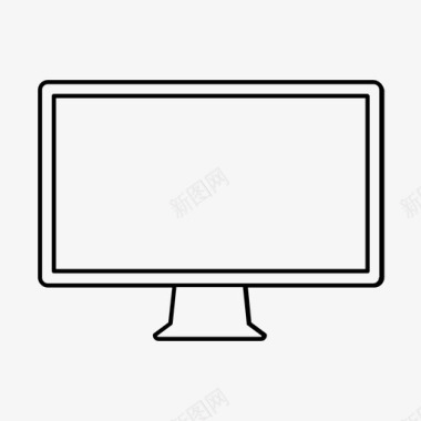 台式显示器电视屏幕平板电视图标图标