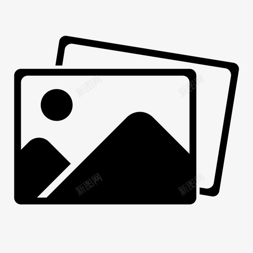 图像矩形图标svg_新图网 https://ixintu.com 图像 图片 太阳 山 框架 照片 矩形