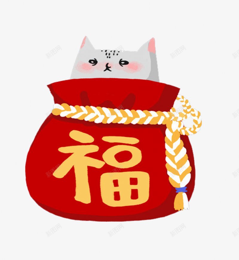 新年福袋装饰png免抠素材_新图网 https://ixintu.com 新年 福袋 装饰