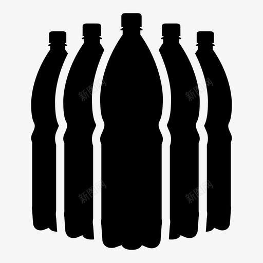 瓶容器饮料图标svg_新图网 https://ixintu.com 健康和健身 回收 塑料 容器 水 水瓶 瓶 饮料
