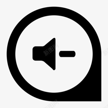 降低音量视频扬声器图标图标