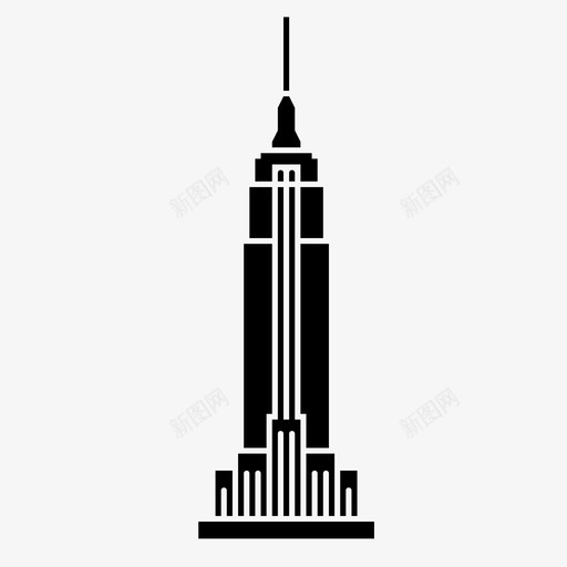 帝国大厦纪念碑纽约图标svg_新图网 https://ixintu.com 世界古迹 大楼logo 帝国大厦 摩天大楼 旅游 纪念碑 纽约 结构 观光 高