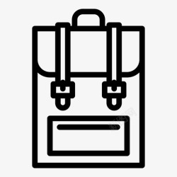 时尚背包客背包旅行者旅行包图标高清图片