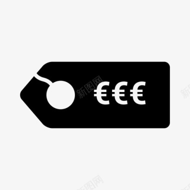 标签折扣欧元图标图标