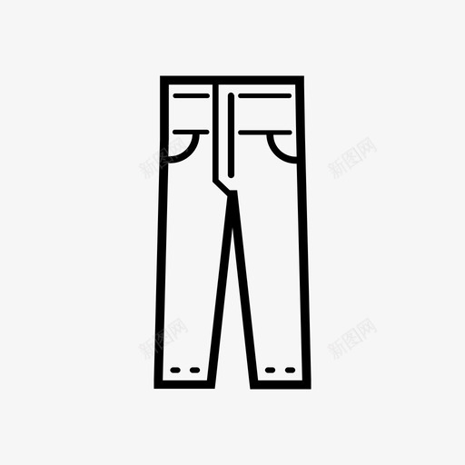 裤子服装男装图标svg_新图网 https://ixintu.com 服装 男装 装备 裤子