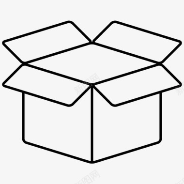 箱子包装开箱图标图标