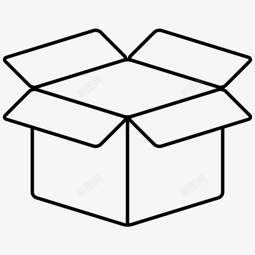 箱子包装开箱图标svg_新图网 https://ixintu.com 包装 开箱 板条箱 礼物 箱子 纸箱 线路图标 装运 送货 邮件