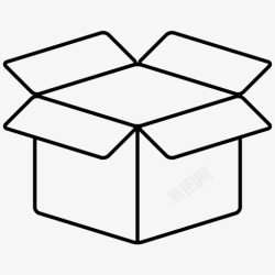礼物开箱箱子包装开箱图标高清图片