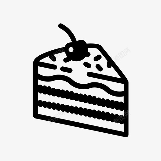 蛋糕糖霜食物图标svg_新图网 https://ixintu.com 切片 吃的 奶油 快餐 樱桃 甜点 生日 糖霜 蛋糕 蜡烛 食物