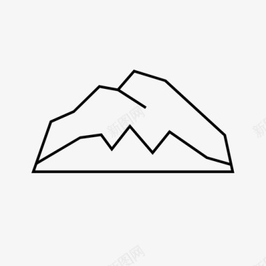 山山顶陡峭图标图标