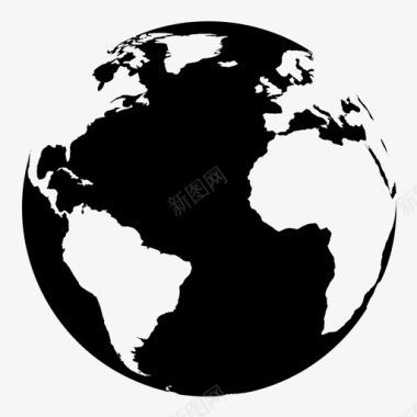 大西洋大陆地球图标图标