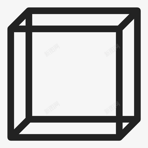 立方体正方形多边形图标svg_新图网 https://ixintu.com 几何体 多边形 尺寸 正方形 直线 立方体 长方体