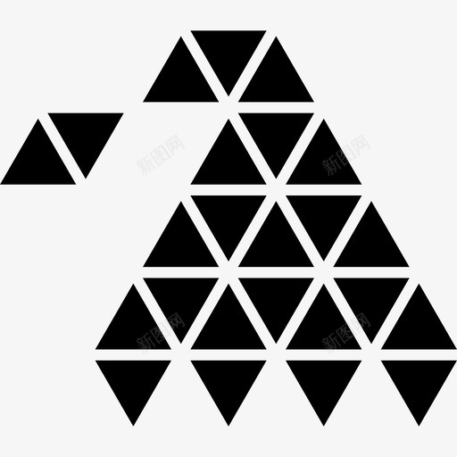三角形形状多边形的女巫帽图标svg_新图网 https://ixintu.com 三角形 多边形的女巫帽 形状