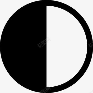 对比度黑白圆圈图标图标
