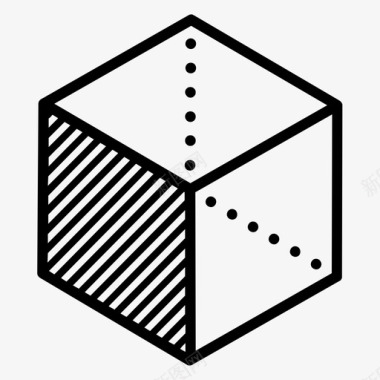 立方体正方形形状图标图标