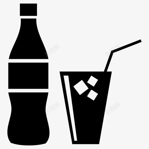 软饮料汽水瓶冰图标svg_新图网 https://ixintu.com 冰 冷饮 可乐 市场部 杯子 汽水瓶 玻璃 软饮料 饮料