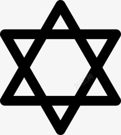 犹大犹太教大卫星星图标高清图片